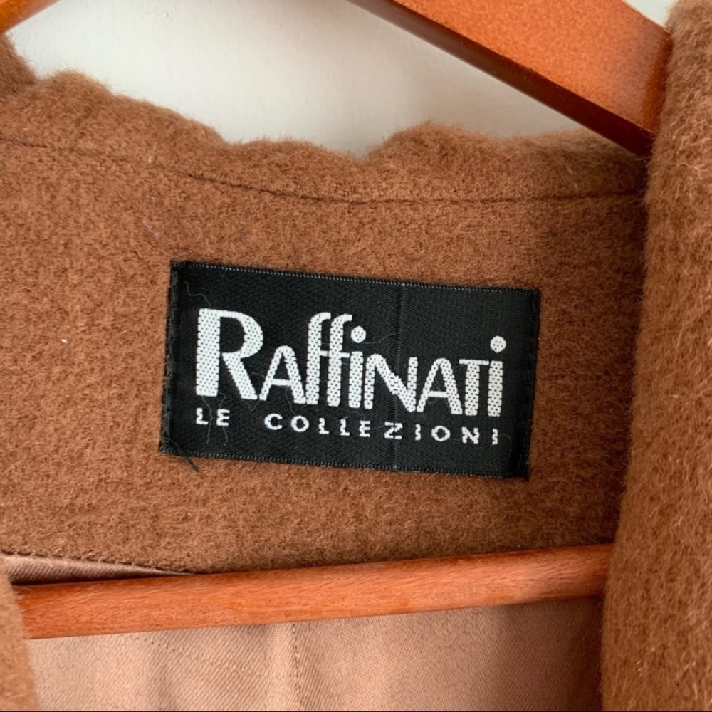 Vtg Camel Hooded Mohair Wool Blend Coat 12 - Picture 10 of 11